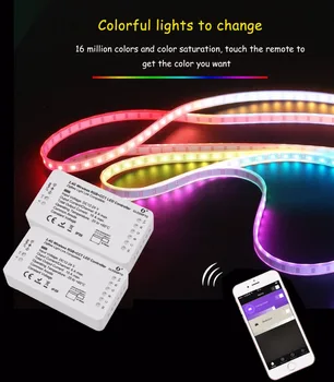 GLEDOPTO ZIGBEE Led RGB Kontrolieris+PKT WW/CW zigbee kontrolieris LED DC12-24V LED lentes kontrolieris zll app kontrolieris RGBW rgb
