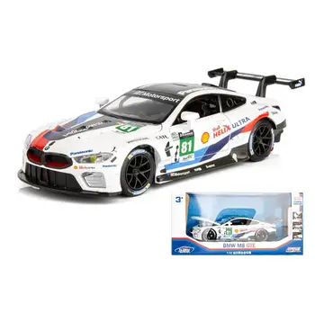 GloryStar Simulēt BMW M8 Sacīkšu Auto Modeli, Rotaļlietas Bērniem, Skaņas alumīnija Automašīnas Modeli