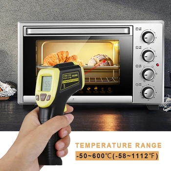 GM320S -50~600℃ / -58~1112℉ bezkontakta Rūpniecības Augstas Temperatūras rādītāju LCD Lāzera Rādītāju, Infrasarkano staru (IS Termometrs