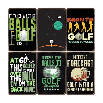 Golfa Metāla Skārda Pazīmes Plakātu Plāksnes Funs Vintage Plāksne Bārs, Krogs, Klubs Cilvēks Alas Sienu Apdare, Mājas Dekoru 20x30cm
