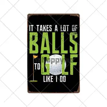 Golfa Metāla Skārda Pazīmes Plakātu Plāksnes Funs Vintage Plāksne Bārs, Krogs, Klubs Cilvēks Alas Sienu Apdare, Mājas Dekoru 20x30cm