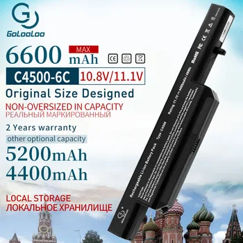 Golooloo 6 Šūnu Jaunu akumulatoru Clevo C4500BAT-6 C4500BAT 6 B4100M C4500 C4500BAT6 B4105 B5100M B5130M W150 W240C W240HU W250H