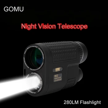 GOMU 8x32 Night Vision Monokulāri Teleskopu Daudzfunkcionāls Kompakts teleskops darbības joma Iebūvēts, atkārtoti Uzlādējams Lukturīti, Medībām
