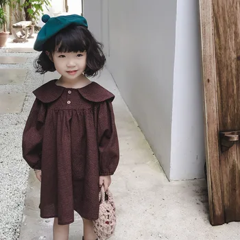 Gooporson Rudens Bērniem Kleitas Meitenēm Modes Pleds ar garām Piedurknēm Princese Kleita Cute korejas Maz Bērniem Kostīmu Vestidos