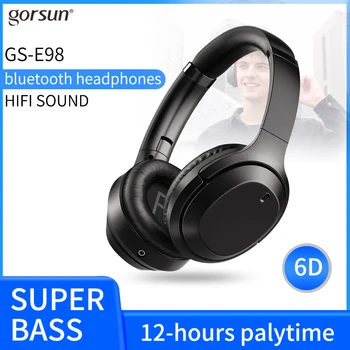GORSUN E98 jaunas austiņas Bluetooth austiņas ar vadu bezvadu austiņas salokāms Bluetooth 5.0 stereo austiņas, AUX ar mikrofonu