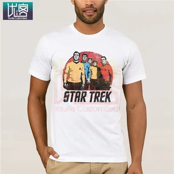 GosuTee Star Trek - Nolaišanās Grupa T-Kreklu Apdruka, Drēbes, Populāra T-Kreklu Crewneck Kokvilnas T-Veida Vintage Apkalpes Kakla