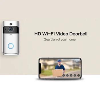 Gredzens Video Durvju (2nd GEN), Wi-Fi Kustības Aktivizēts Video 1080 HD Šiks
