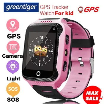 Greentiger Q528 Bērniem GPS Smart Skatīties Zibspuldze Touch Screen Kamera, GPS Tracker Bērnu Smartwatch bērniem Uzrauga SOS PK Q50 q90
