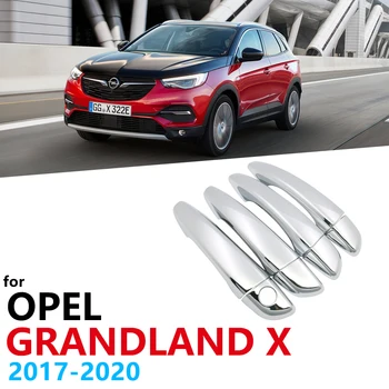Grezns Jauno Chrome Durvju Roktura Vāciņš Melns, lai Opel Grandland X 2017-2020 Auto Piederumi Uzlīmes Nozvejas Auto Stils 2018 2019