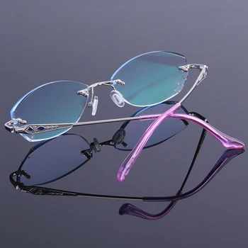 Grezns Lasījumā bez apmales Brilles Sieviešu Modes Zīmola Hyperopia vecuma tālredzība Ultravieglajiem Anti-noguruma Grūti Sveķu Pārklājums Brillēm