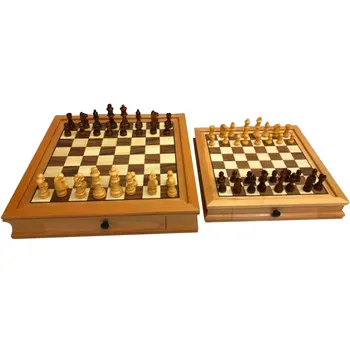 Grezns Valdes Un Galda Spēle Chess 3 Collu Šaha Figūras, Riekstkoks Valdes Un Uzglabāšanas Atvilktne Bērniem Dāvanu Komplekts