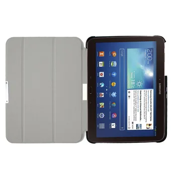 GT P5200 P5210 P5220 ultrathin smart slim Flip cover stand ādas case for Samsung Galaxy Tab 3 10.1 grāmatu folio segtu autosleep
