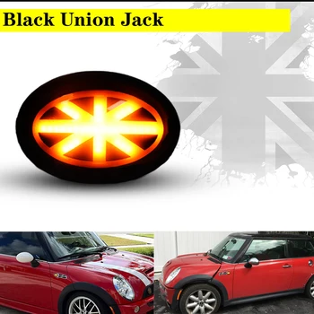 Gtinthebox Dūmu Objektīvs Savienības Jack Logo Amber LED Sānu Gabarītlukturi Par Gen 2 MINI Cooper R55 R56 R57 R58 R59 Sānu Spārnu Gaismas