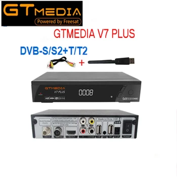 GTmedia V7 Plus Combo dvb-t2, dvb-s2 Satelīta Uztvērēju, Suport dvb t2 s2 hevc H. 265 PowerVu Biss Atslēgas cam Nem Youtube