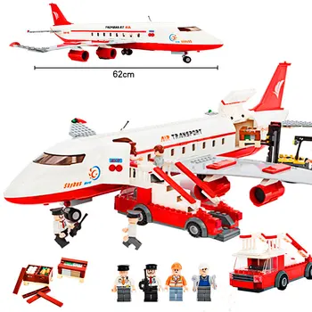 GUDI 8913 Pilsētas Pasažieru Lidmašīna, Celtniecības Bloki 856pcs Bērniem DIY Ķieģeļi, Rotaļlietas, Bērnu Dzimšanas dienas Dāvanu Rotaļlietas Brinquedos