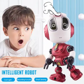 Gudri Runā Robots Rotaļlietu DIY Elektronisko Noņemams Bērnu Rotaļlietu nodaļas Vadītājs Touch Sensoru, LED alumīnija Robots Dzimšanas dienas Dāvana Bērniem