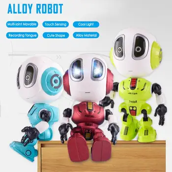 Gudri Runā Robots Rotaļlietu DIY Elektronisko Noņemams Bērnu Rotaļlietu nodaļas Vadītājs Touch Sensoru, LED alumīnija Robots Dzimšanas dienas Dāvana Bērniem