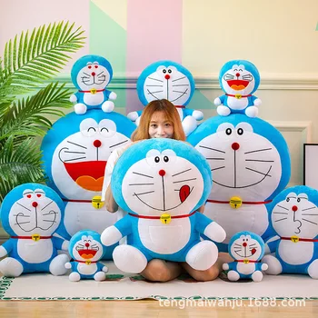 Gudrs Džinglu Kaķi Doraemon Plīša Rotaļlietas Bērniem Lelle Meitene Pavada Miega Lelle Vārda Stitche Anime Plīša Elfe Plauktā