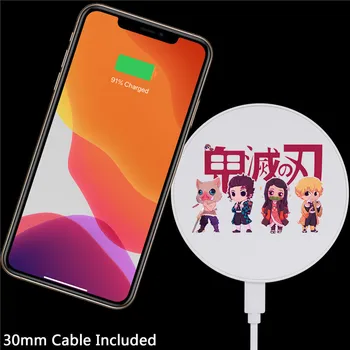 Gudrs Japānas Anime Demon Slayer Lādētājs priekš Iphone/Airpods 12, Mobilā Lādētāju, Portatīvā Lādētājs Samsung Huawei par Xiaomi