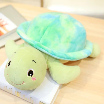 Gudrs krāsains bruņurupuča aizsardzība plīša rotaļlieta bruņurupuča aizsardzība mest spilvens, spilvenu pildījumu anima mīksta lelle, rotaļlietas bērniem dzimšanas dienas dāvana