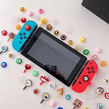 Gudrs Marios Analog Caps Kursorsviru Vāks Nintendo Slēdzis Lite Universālā NS Prieks-Con Grip Kontrolieris JoyCon Gamepad Īkšķi Stick