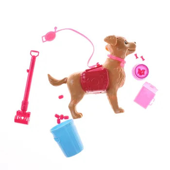 Gudrs Plastmasas Pet Suns Komplekti, Suņu barība, Kauli Ārpus Leļļu Rotaļu Barbie Lelle Kens Spēlēt Nama Agri Izglītība 1:6 Lelle māja Piekļuve