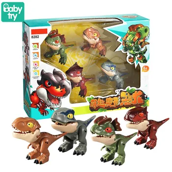 Gudrs Pārveidot Rotaļlietas Dinozauri Pirkstu Rīcības Attēls Robots Zēniem Mecha Juguetes Jurassic Park Pasaulē Dino Bērniem Xmas Dāvanas