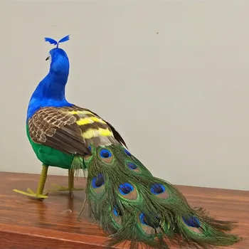 Gudrs reālajā dzīvē pāvs modelis putas&spalvu simulācijas mazo pāva putnu dāvanu par 45cm xf2670