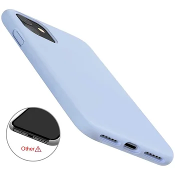 Gudrs Šķidruma Cietā Konfektes Tālrunis Lietā par iPhone 11 Pro Max XS XR-X SE 2020 Vienkārši Silikona Case for iPhone 7 6S 8 Plus Mīksto Segumu