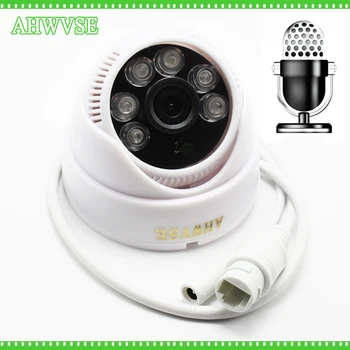 H. 265 4MP 5MP 1080P POE IP Kamera Ar iebūvētu Mikrofonu Audio uztveršanas XMEYE ONVIF H265 Melnā Gaisma Objektīvs 2.8 mm AI Kamera