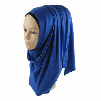 H1197 augstas kvalitātes spīdums kokvilnas džersija musulmaņu garu šalli,mīksto sieviešu hijab headwrap,asorti krāsas