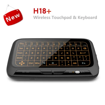 H18 Plus 2.4 GHz Bezvadu Mini Tastatūru Touchpad Ar pretgaismas Funkciju Gaisa Peles Spēle H18+ Klaviatūra Smart T