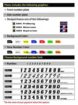 H2CNC Pasūtījuma Numuru Plāksnes Fona Grafikas Uzlīmes & Decal Par Yamaha YZ250F YZF250 2010 2011 2012 2013 YZ 250F YZF 250