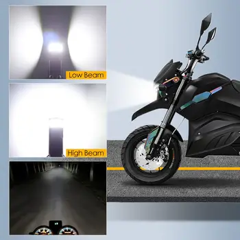 H4 BA20D P15D H6M LED Motocikla priekšējo Lukturu Spuldzes 3 Pusēm, LED Gaismas ar Changable Ligzda Scotor Lampas Moto velosipēdu Piederumi