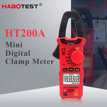 Habotest Elektriķis Rīku Mini Digital Clamp Meter Strāva Ampere TSV Ohm Testeri Ammeter Multimetrs