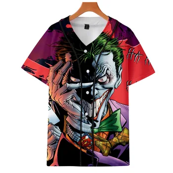 HAHA Joker 3D Iespiesti Beisbola T-krekls Vīriešiem Vasaras, Kokvilnas, ar Īsām Piedurknēm T krekls Rokgrupa vīriešu T Hip Hop 4XL T Krekli, Topi