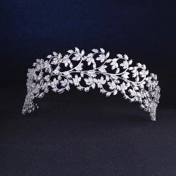 Hairbands Modes Dāmas Kāzu Headpieces Ar kubu zircon Vairumtirdzniecības Līgavas Matu Piederumus, Galvassegas Līgavas Matu Tiaras