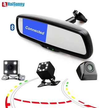 HaiSunny Bluetooth Atpakaļskata Spogulis Monitors Hyundai Honda, Toyota, Ar Dinamisku Līkni, Atpakaļskata Transportlīdzekļa Atpakaļgaitas Kamera