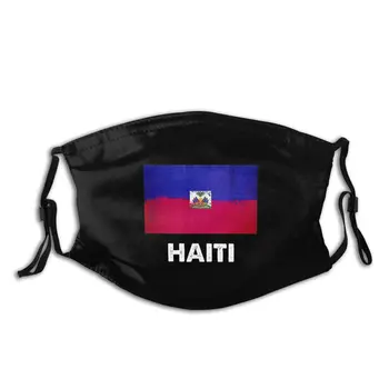 Haiti Karoga Haiti Dizains Mazgājams Mutes, Sejas Masku ar filtru, Pretvēja Putekļu Pierādījums Ziemas Aizsardzības Vāciņu Respiratoru Vīrieši Sievietes