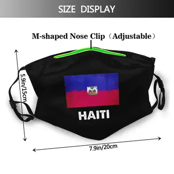 Haiti Karoga Haiti Dizains Mazgājams Mutes, Sejas Masku ar filtru, Pretvēja Putekļu Pierādījums Ziemas Aizsardzības Vāciņu Respiratoru Vīrieši Sievietes