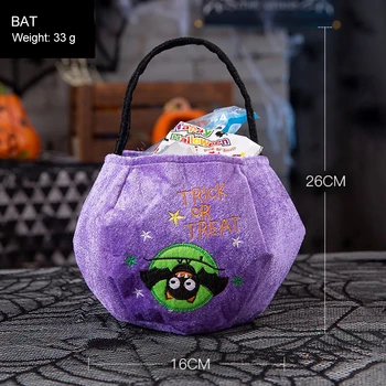 Halloween candy soma skatuves izkārtojums apdare bērnudārza bērniem konfektes šokolādes Halovīni ķirbju tote soma