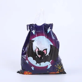 Halloween Dekorēšanai Konfektes Soma Spider Bat Ķirbju Ragana Iespiesti Aukliņu Soma Dāvanu Uzglabāšana