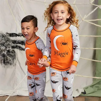 Halloween Pidžamas Komplekts Ģimenes Atbilstošas Drēbes Iespiesti Halloween Ģimenes Apģērbs, Saskaņojot Tērpiem Mīksto Sleepwear Naktsveļu