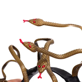 Halloween Šausmu Galvas stīpa 3D Čūska Galvu Dzīvnieku Puse Aksesuāri, Matu Rotājumi