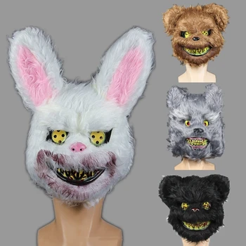 Halovīni dzīvnieku maskas Teroristu Pilna Sejas maska Pieaugušajiem trušu lācis plīša rotaļlieta Mānīšanās rotaļlietas Šausmu rotaļlietas Brīvdienu puse Aksesuāri
