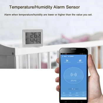 Haozee 3 In 1 Wifi Sirēnu Signālu Saistība Ar Temperatūras, Mitruma Sensors Tuya Smart Dzīves Alexa, Google Home