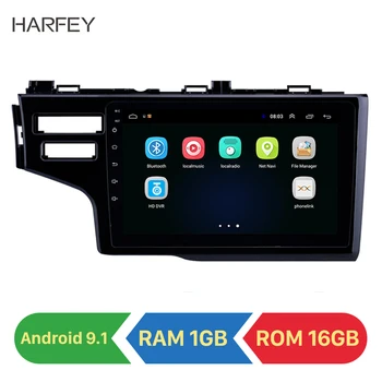 Harfey 2 DIN 9 collu GPS Android 9.1 HD Touchscreen Honda Fit LHD 2013 Atbalsta Atpakaļskata Kamera Can-Bus 3G Tīkls