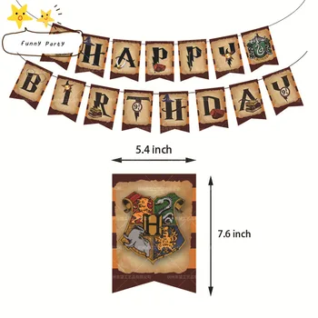 Harried Happy Birthday Lateksa Baloni Potera Tēmu Baneri Balonu Burvju Bērna Dzimšanas Diena, Kāzu Sienu Partijas Apdare Piederumi