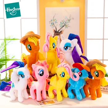 Hasbro My Little Pony 20cm Rotaļlietas Pildījumu Poniju Rotaļlietas Lelle Pinkie Pie Rainbow Dash Filmu un TV Unicorn Rotaļlietas Draudzība Burvju Klāt