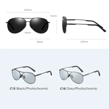 HBK 2019 Braukšanas Photochromic Polarizētās Saulesbrilles, Hameleonu Krāsas, Saules brilles oculos de sol masculino PM0152P